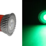 LED Λάμπα Ισχύος Ε27 3W 230V 1 Led Εναλ.Φακό 30° Πράσινο