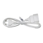 Προέκταση με Φις Διπολικο Οβάλ Καλώδιο 2x0.75mm² 1.5μ Λευκή