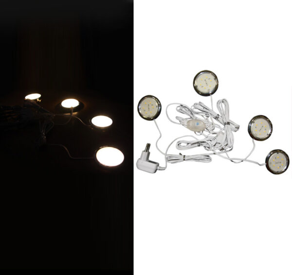 Σποτ Σετ 4 Τεμαχια IP65 Επιτοιχα 230V 6LED Θερμό