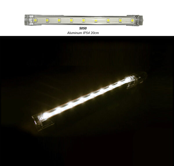 Μπαρα LED Αλουμινίου 20cm 24VDC 3W 9LED 120° Θερμό IP54