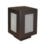 Φωτιστικό Αλουμινίου ΤΕΤΡΑΓΩΝΟ D15x15cm h:22cm Ε27 Σκουριά