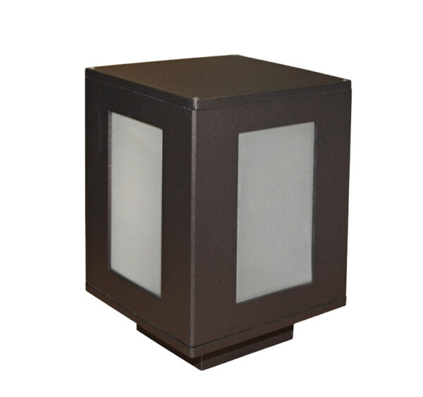 Φωτιστικό Αλουμινίου ΤΕΤΡΑΓΩΝO D15x15cm h:22cm Ε27 Σκουριά