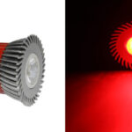 LED Λάμπα Ισχύος Ε27 3W 230V 1 Led Εναλ.Φακό 30° Κόκκινο