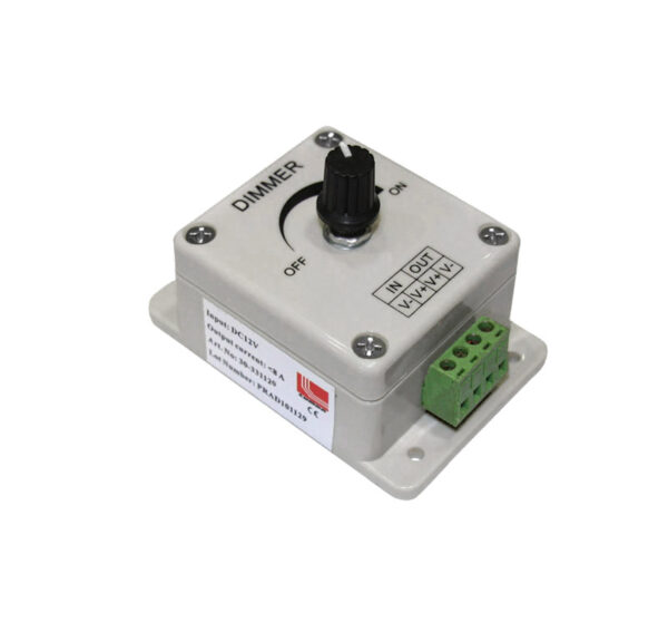 Ντίμερ Επιτ. Χειροκ. για Ταινία LED Μονοχρ. 12VDC96W/24VDC192W 8A