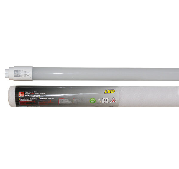 LED Λάμπα T8 120cm 18W 230V Διπλής Τροφοδοσίας Λευκό 4000K