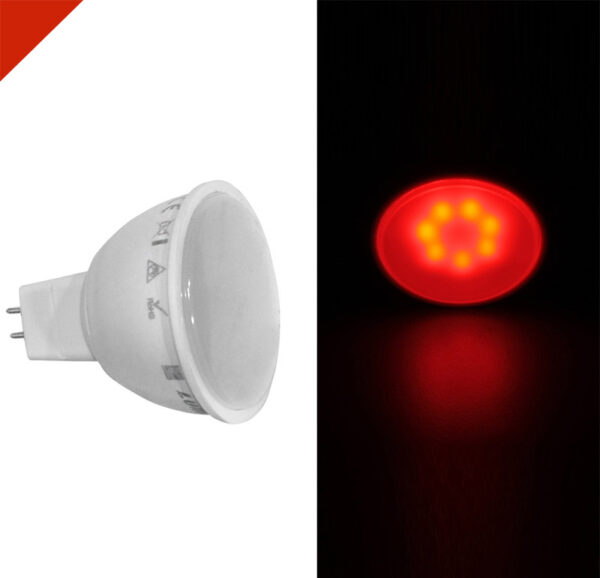 LED SMD MR16 5W 12VAC/DC 105° Κόκκινο