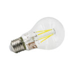 LED Λάμπα COG Αχλάδι Διάφανο Ε27 8W 230V Θερμό 2800K