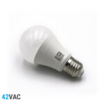 LED Λάμπα Αχλάδι Ε27 8W 42VAC Λευκό 4000Κ