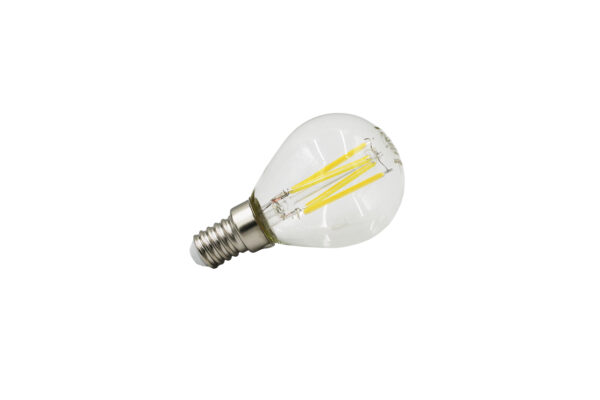 LED Λάμπα COG Σφαιρικό Διάφανο Ε14 4W 230V Θερμό 2800K