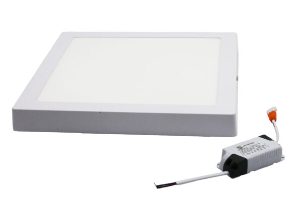 LED Φωτιστικό Οροφής Αλουμινίου Τετράγωνο 24W 6300K Λευκό