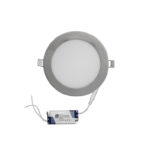 LED Φωτιστικό Ψευδοροφής Αλουμινίου Στρογγυλό 12W 3000K 120° Ασημί