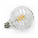 LED Λάμπα COG GLOBE Φ125 Διάφανο Ε27 10W 230V Θερμό 2800K