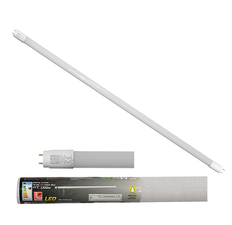 0 LED Λάμπα T8 90cm 14W 230V Διπλής Τροφοδοσίας Θερμό 3000K - Image 1
