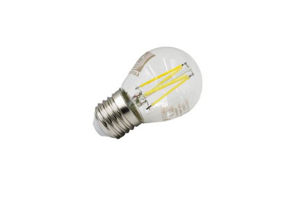 LED Λάμπα COG Σφαιρικό Διάφανο Ε27 4W 230V Θερμό 2800K