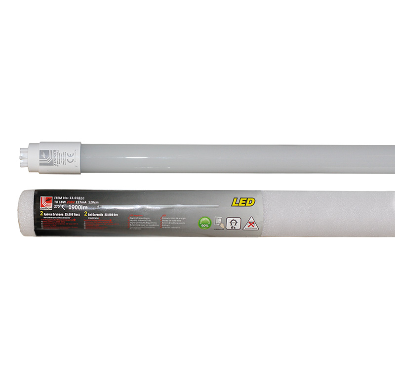 0 LED Λάμπα T8 120cm 18W 230V Διπλής Τροφοδοσίας Θερμό 3000K - Image 1