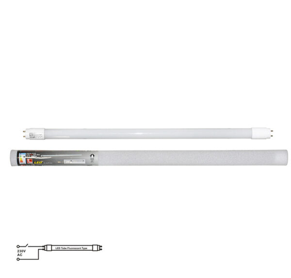 LED Λάμπα T8 60cm 9W 230V Μονής Τροφοδοσίας Λευκό 4000K