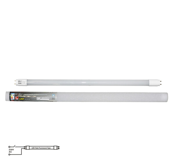 LED Λάμπα T8 60cm 9W 230V Μονής Τροφοδοσίας Ψυχρό 6500K