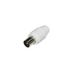 Φις Τηλεορασης 9.5mm Αρσενικό Λευκό(COAXIAL)