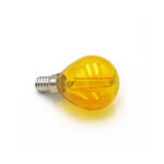 LED Λάμπα COG Σφαιρικό Ε14 2W 230V Πορτοκαλί