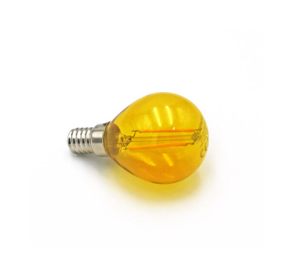 LED Λάμπα COG Σφαιρικό Ε14 2W 230V Πορτοκαλί