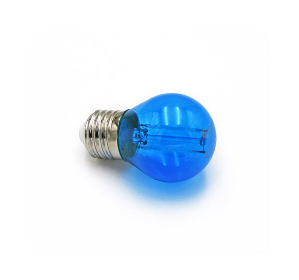 LED Λάμπα COG Σφαιρικό Ε27 2W 230V Μπλε