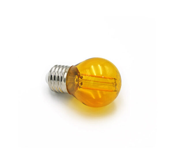 LED Λάμπα COG Σφαιρικό Ε27 2W 230V Πορτοκαλί