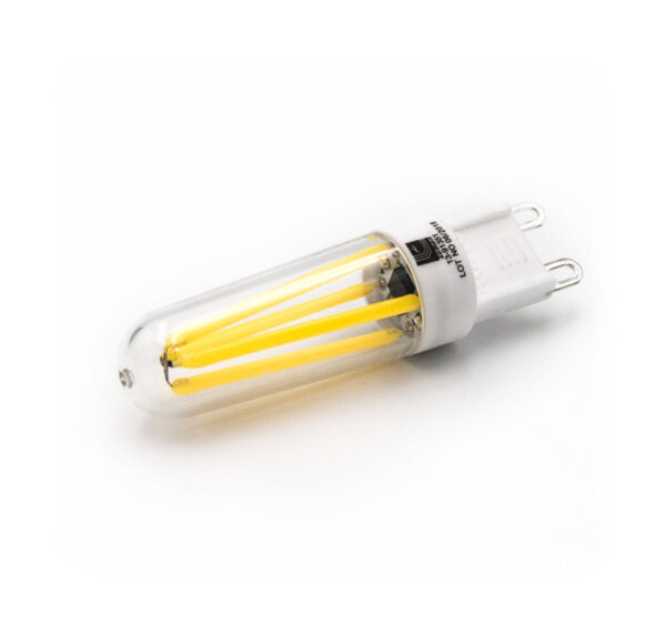 LED Λάμπα COG Κεραμικη G9 3.5W Διαφανή Ντιμαριζόμενη Θερμό