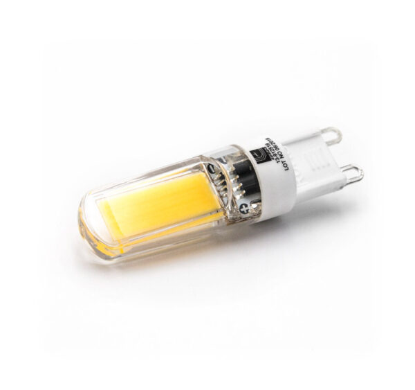 LED Λάμπα COB Κεραμικη G9 2.5W Διαφανή Ντιμαριζόμενη Θερμό