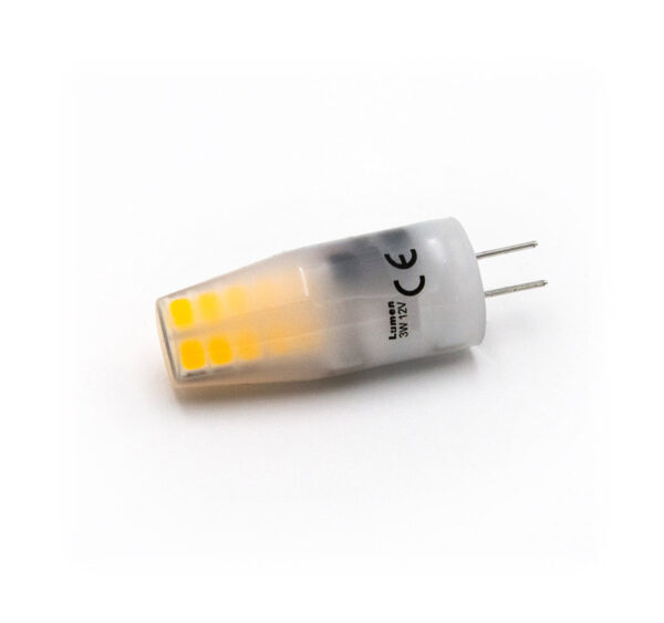 LED Λάμπα Σιλικόνης SMD G4 3W 12VAC/DC Ματ Ντιμαριζόμενη 6200K