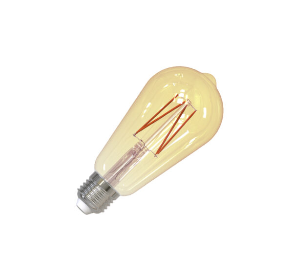 LED Λάμπα COG Αβοκαντο ST64 Ε27 6W Μελί 2200K