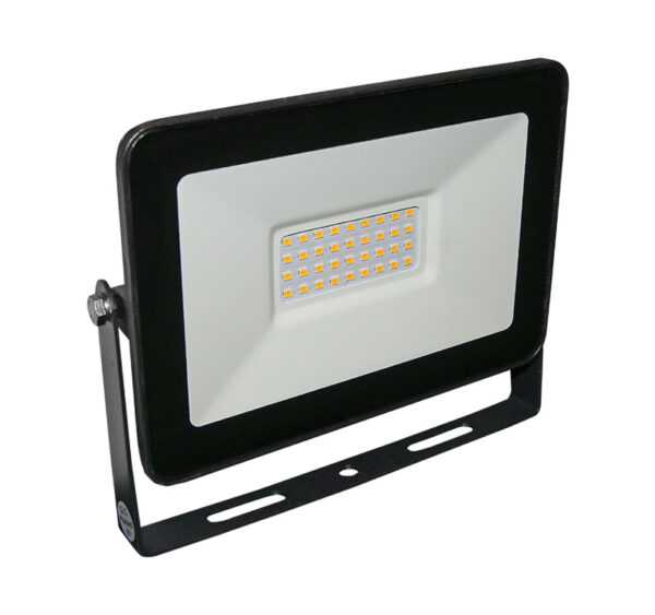 Προβολέας LED 30W 230V Πορτοκαλί IP65 Μαύρος
