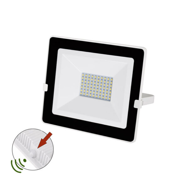 Προβολέας LED 50W Φωτοκύτταρο 4000Κ IP65 Λευκός