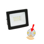 Προβολέας LED 10W Φωτοκύτταρο 4000Κ IP65 Μαύρος