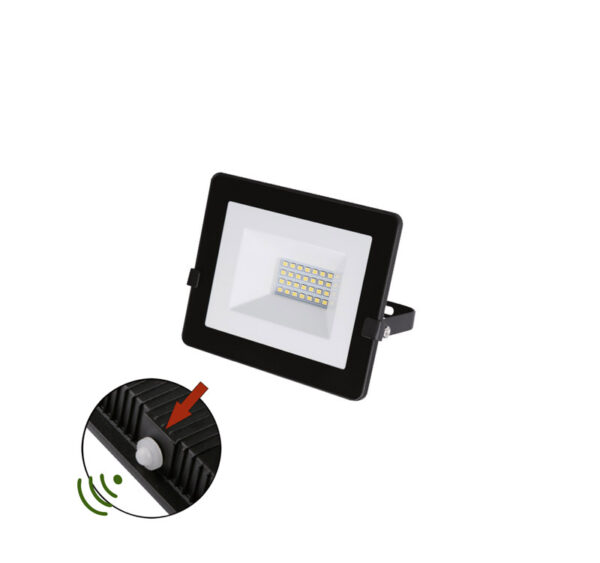 Προβολέας LED 20W Φωτοκύτταρο 4000Κ IP65 MAYPΟΣ