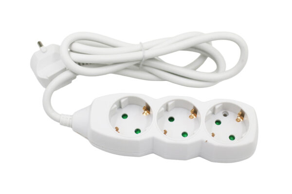Πολύπριζο με Καλώδιο 3x1.5mm² 1.5μ 3 Σούκο Λευκό