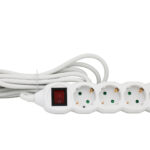 Πολύπριζο με Διακόπτη+Καλώδιο 3x1.5mm² 3μ 4 Σούκο Λευκό