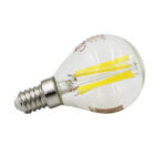 LED Λάμπα COG Σφαιρικό Διάφανο Ε14 6W Ντιμαριζόμενο Θερμό 2800K