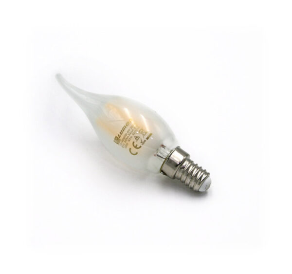 LED Λάμπα COG Κεράκι Ματ με Μύτη Ε14 6W 230V Θερμό 2700K