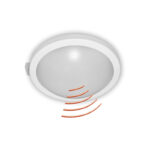 LED Χελώνα PC Στρογγυλό με Ανιχνευτή Μικροκ.15W 4000K IP64 Λευκή
