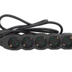 Πολύπριζο με Καλώδιο 3x1.5mm² 1.5μ 6 Σούκο Μαύρο