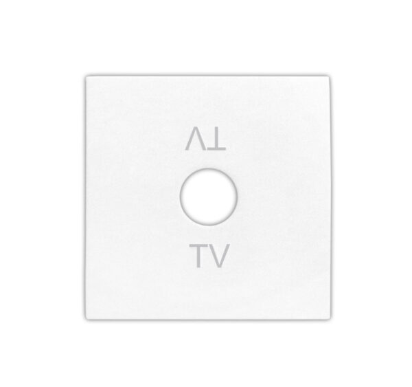 Πλακίδιο Πρίζας TV Λευκό