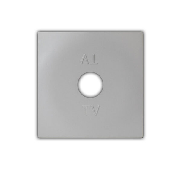 Πλακίδιο Πρίζας TV Ασημί