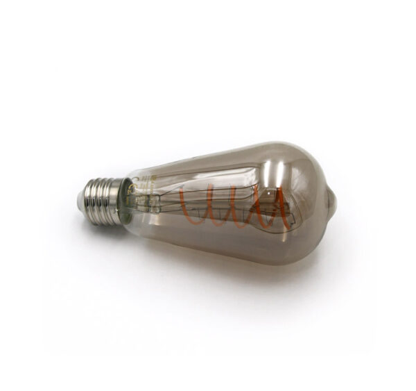 LED Λάμπα COG SPIRAL Αβοκαντο SMOKY Ε27 ST64 6W Ντιμαριζομ. 2100K
