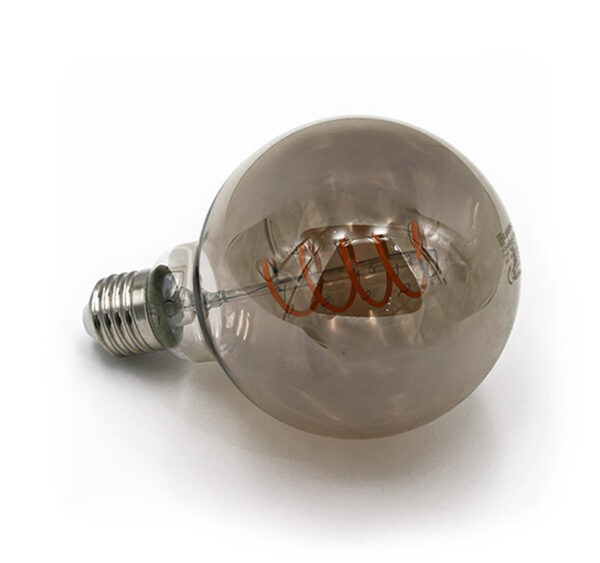 LED Λάμπα COG SPIRAL GLOBE Φ95 SMOKY Ε27 6W Ντιμαριζόμενη 2000K