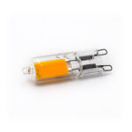LED Λάμπα COB Γυάλινη G9 3W Διαφανή Ντιμαριζόμενη Θερμό