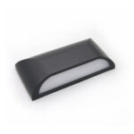 LED Φωτιστικό PC Επιτοιχ.Οβάλ Μονής Κατευθ.6W 3000Κ IP65 Γραφίτης