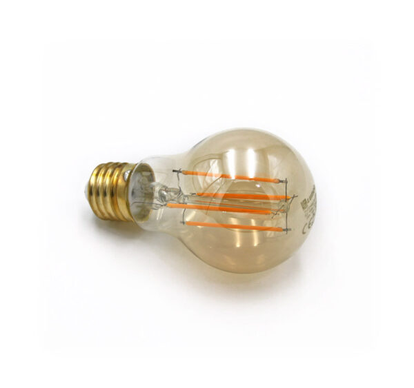 LED Λάμπα COG Αχλάδι Ε27 6W Μελί 2200K