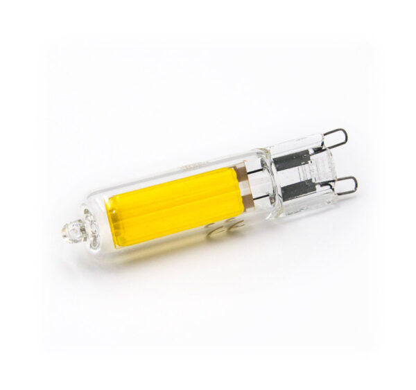 LED Λάμπα Γυάλινη COB G9 4W 230VAC Διαφανή Θερμό 2700Κ
