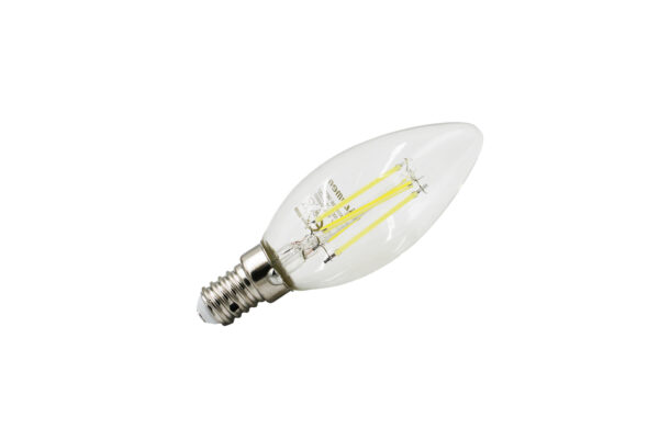 LED Λάμπα COG Κεράκι Διάφανο Ε14 7W 230V Ψυχρό 5800K