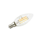 LED Λάμπα COG Κεράκι Διάφανο Ε14 7W 230V Θερμό 2800K